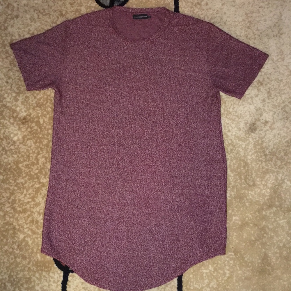 Keeping NY Everything burgundy short sleeve shirt